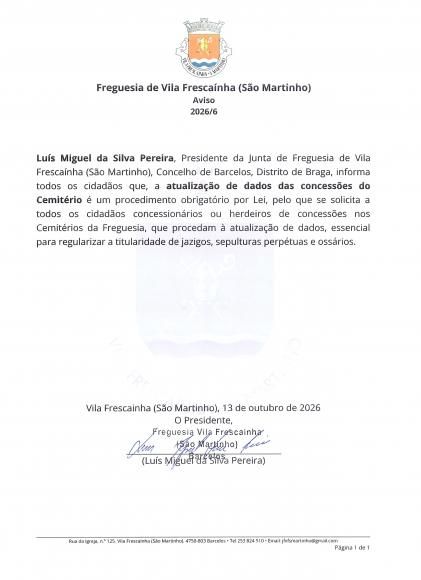 Aviso n&ordm; 2026/6