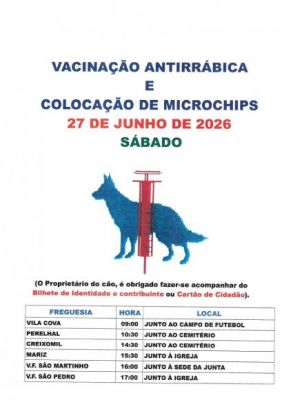 Campanha de vacina&ccedil;&atilde;o antirr&aacute;bica e microchips 2026